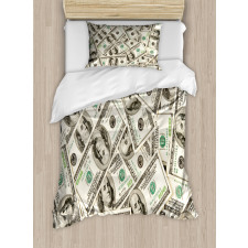 Ben Franklin Portrait Wealth Duvet Cover Set