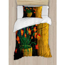 Botanical Vase Illustration Duvet Cover Set