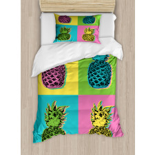 Colorful Summer Pop Art Duvet Cover Set