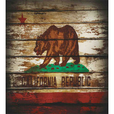 California Flag Rustic Boards Duvet Cover Set