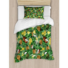 Pineapples Banana Coconut Duvet Cover Set