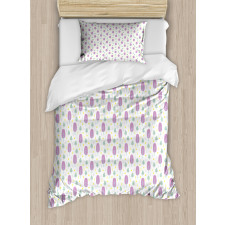 Sun with Trees and Bushes Duvet Cover Set