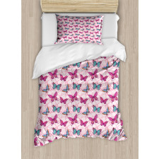 Romantic Flowers Pale Pink Duvet Cover Set