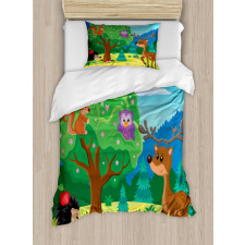 Funny Animals Wildlife Duvet Cover Set