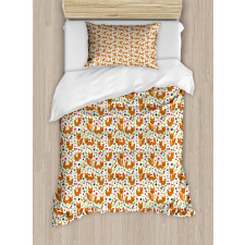 Exotic Berries Leaves Duvet Cover Set