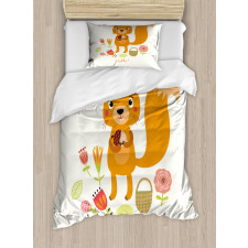 Funny Animal Saying Hello Duvet Cover Set