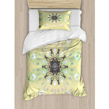 Round Whimsical Background Duvet Cover Set