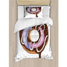 Doughnut American Food Theme Duvet Cover Set