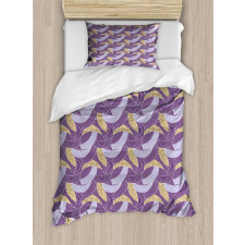 Crossed Curved Arc Design Duvet Cover Set