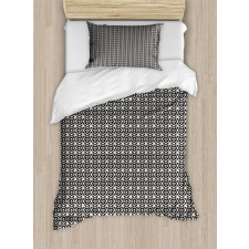 Repeating Star Shapes Mesh Duvet Cover Set