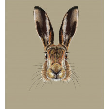 Face of a Wild Hare Realistic Duvet Cover Set