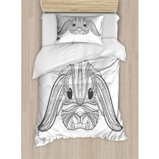 Boho Art Hare Duvet Cover Set