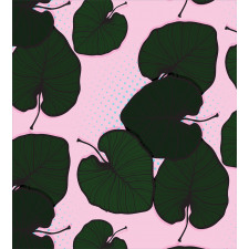 Tropical Foliage on Pink Duvet Cover Set