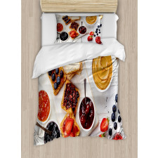 Sandwiches on White Duvet Cover Set