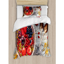 Breakfast Foods Bowl Duvet Cover Set