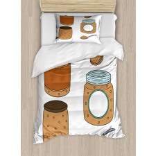 Food in a Jar Pattern Duvet Cover Set