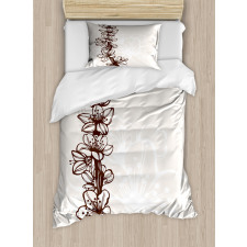 Hand Drawn Petals Duvet Cover Set