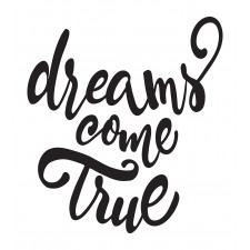 Dreams Come True Lettering Duvet Cover Set