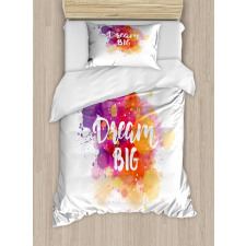 Modern Dream Big Calligraphy Duvet Cover Set