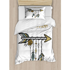 Tribal Arrow with Feathers Duvet Cover Set