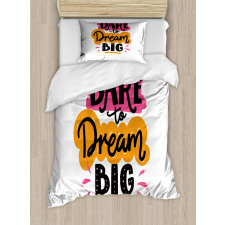 Positive Inspirational Words Duvet Cover Set