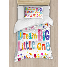 Little Words Composition Duvet Cover Set