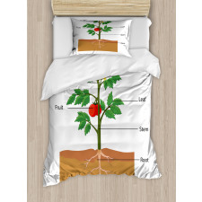 Parts of a Tomato Plant Duvet Cover Set