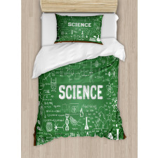 Science Word on Chalkboard Duvet Cover Set