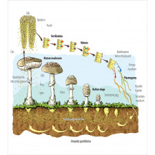 Life Cycle of Mushrooms Duvet Cover Set