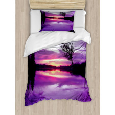 Purple Shade Skies Duvet Cover Set