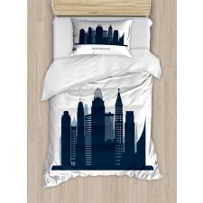 Silhouette of Structures Duvet Cover Set