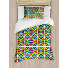 Contemporary Vivid Fractal Duvet Cover Set