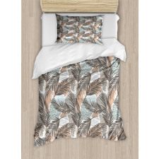 Abstract Pastel Botany Duvet Cover Set