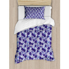 Monochrome Exotic Flora Duvet Cover Set