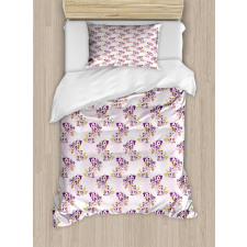 Oriental Flowers Ombre Duvet Cover Set