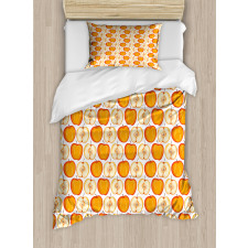 Warm Colored Fruity Items Duvet Cover Set