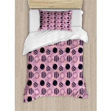 Geometric Circles and Dots Duvet Cover Set