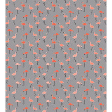 Forest Birds on Zigzags Duvet Cover Set