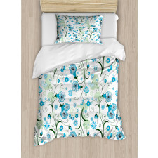 Spring Season Plants Duvet Cover Set