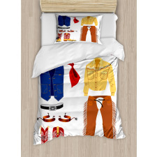 Classic Country Clothes Duvet Cover Set