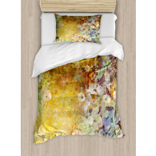 Fall Season Foliage Leaves Duvet Cover Set