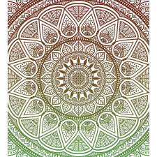 Ethnic Leafy Round Ornate Duvet Cover Set