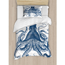 Grunge Sea Creature Duvet Cover Set