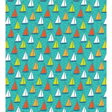 Colorful Yachts Sailing Duvet Cover Set