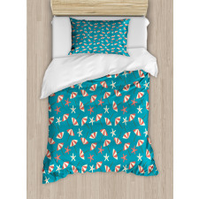 Holiday Beach with Umbrellas Duvet Cover Set