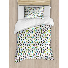 Pineapples in Triangles Duvet Cover Set