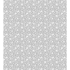 Monochrome Little Flowers Duvet Cover Set