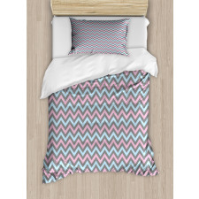 Pastel Sharp Zigzags Duvet Cover Set