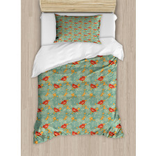 Silhouettes of Petals Duvet Cover Set