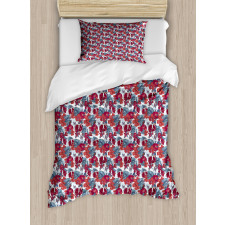 Tropical Hawaii Pomegranate Duvet Cover Set